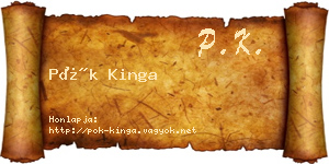 Pók Kinga névjegykártya